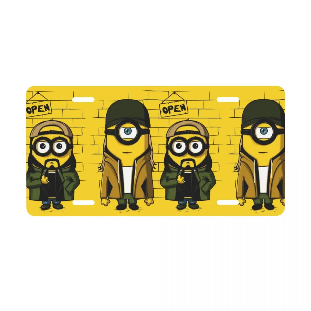 

Индивидуальный M-Minions аниме открытый номерной знак косметический знак декоративный передний номерной знак автомобиля 6x12 дюймов
