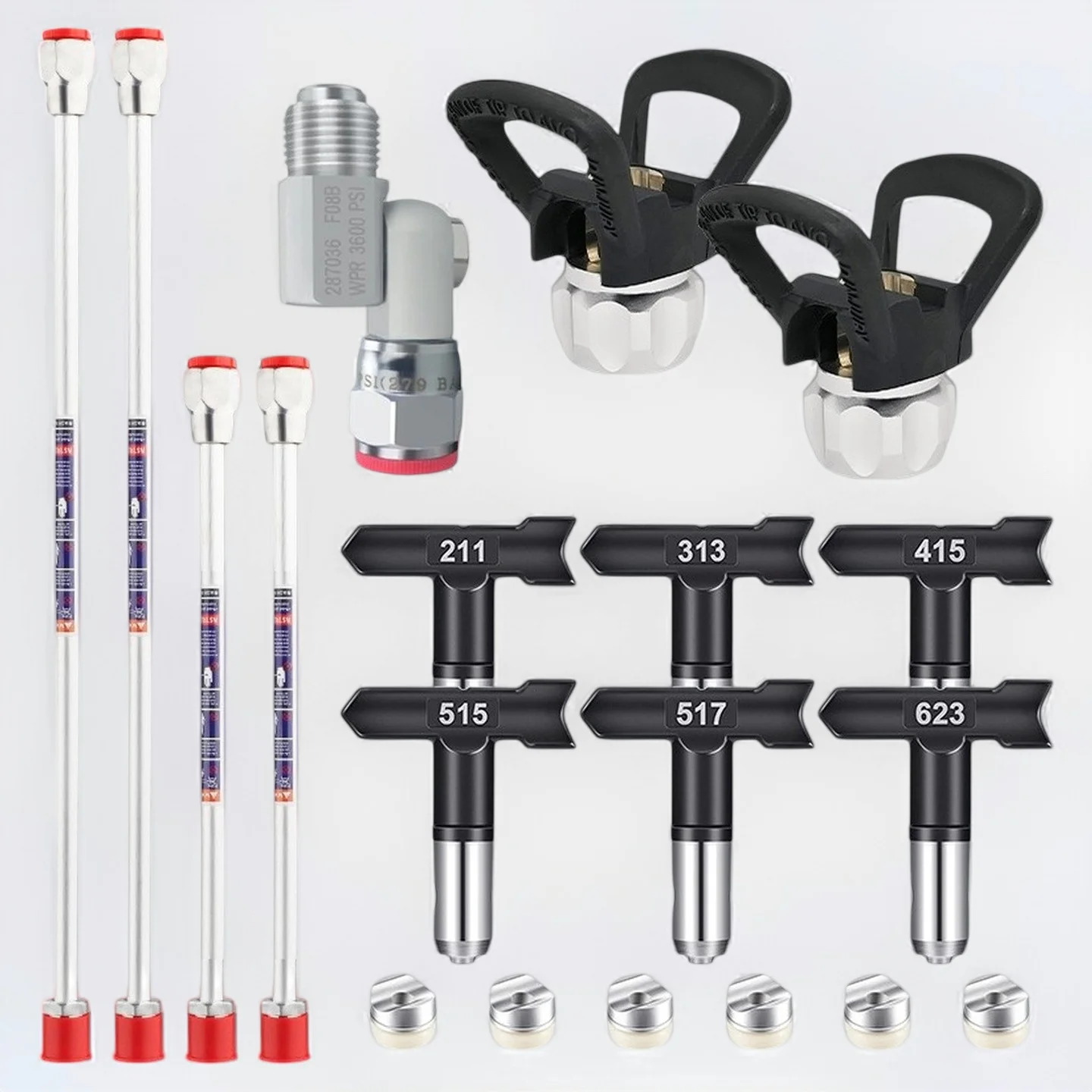 kit-de-13-boquillas-para-pistola-de-pintura-sin-aire-211-313-415-515-517-623-con-varilla-de-extension-20cm-30cm--juego-de-puntas-de-pulverizacion-reversibles