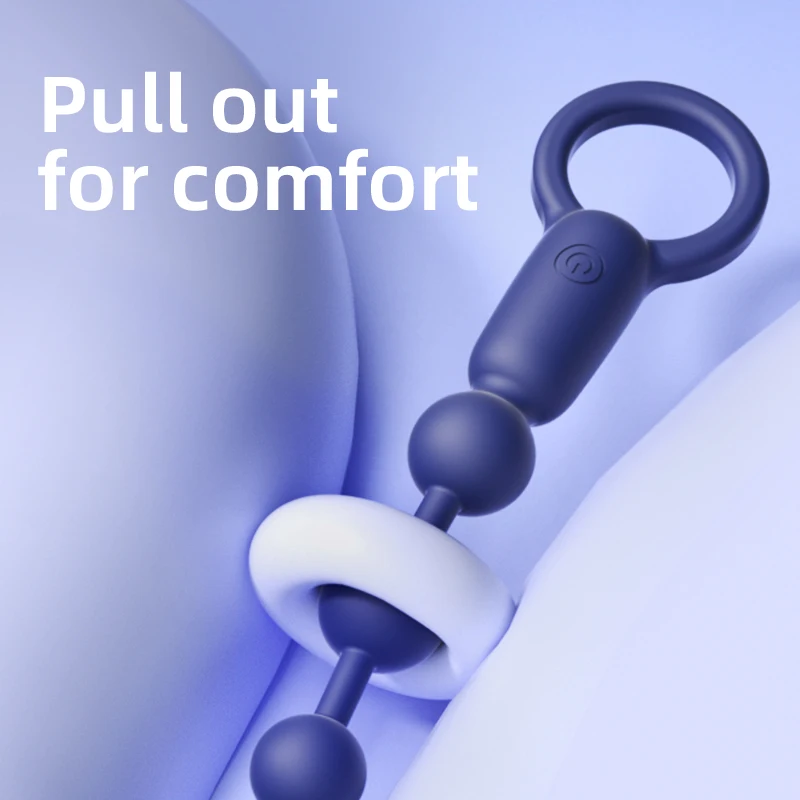 قوية تهتز الشرج الخرز بعقب المكونات مع سحب الخرز تصميم لينة سيليكون جهاز تدليك للبروستاتا للمبتدئين التدريب الشرجي Se #3