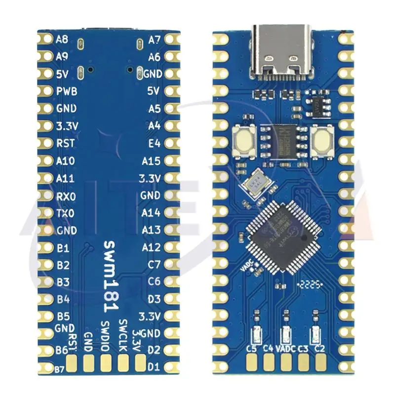 SWM181CBT6 / Air32F103CBT6 Development Board 16bit ADC TYPE-C USB Download + Debug 248K FLASH 16K SRAM For STM32 DAPLINK