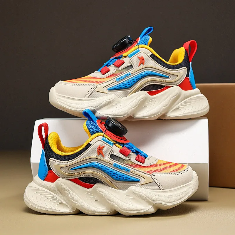 

Новые модные детские кроссовки для бега, большие размеры 40, дышащая сетчатая обувь на платформе, кроссовки, детские нескользящие спортивные кроссовки, детские