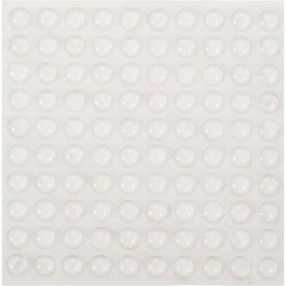 100Pcs Cabinet Door Bumpers Small Self-Adhesive Clear Rubber Cupboard Door Feet Cabinet Pads for Door Furniture Drawer, 10x3mm