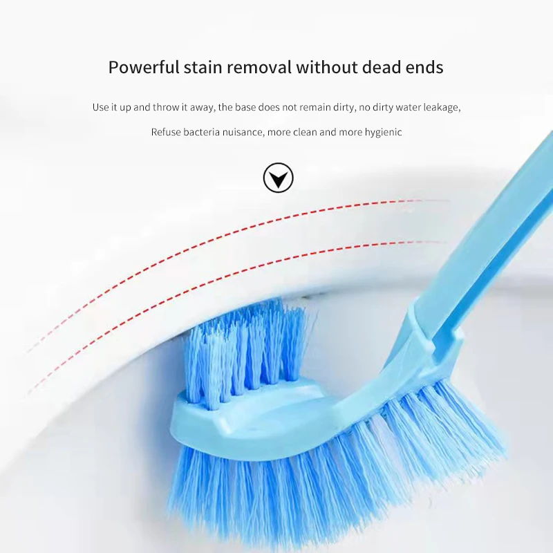 Portable Sink Brush Plastic Long Handle Toilet Bathroom Double Sided Scrub Cleaning Brush