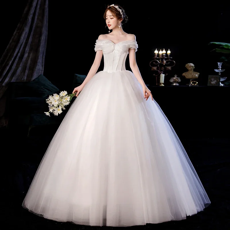 

Customized Wedding Dress for Women Sexy Ball Gowns Plus Size Lace Up Wedding Dresses New Bride Princess Dress Vestidos De Novia