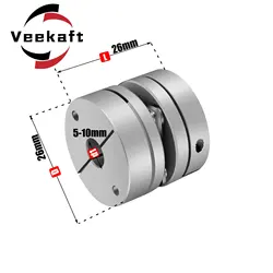 Aluminum alloy D26L26 single diaphragm coupling elastic joint D26mm L26mm ball screw step servo motor encoder computer FA parts