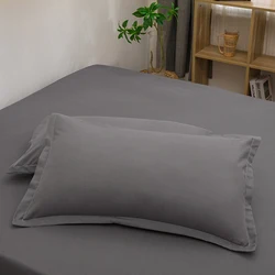 Washed 2pcs Solid Color Pillowcases Home Bedding Decorative Pillow Cover Wedding Super Soft Pillow Case