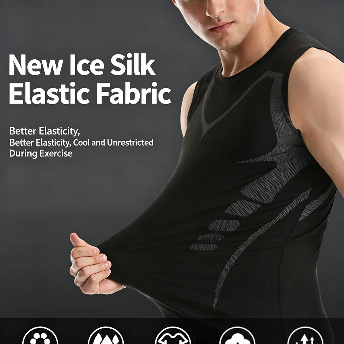 Summer Cool Men Shaping Vest Sleeveless Shirt Tight Compression Shapewear Shirts Tank Tops Body Shaper Breathable Ice Silk Vest