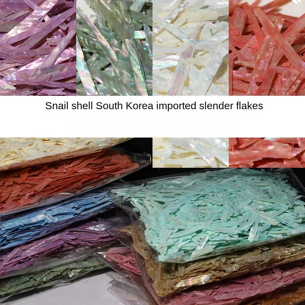 50 جرام/الحقيبة شرائط أظافر كورية رفيعة للغاية - تطعيمات أم اللؤلؤ الطبيعية لفن الأظافر المحيطي الأنيق #3