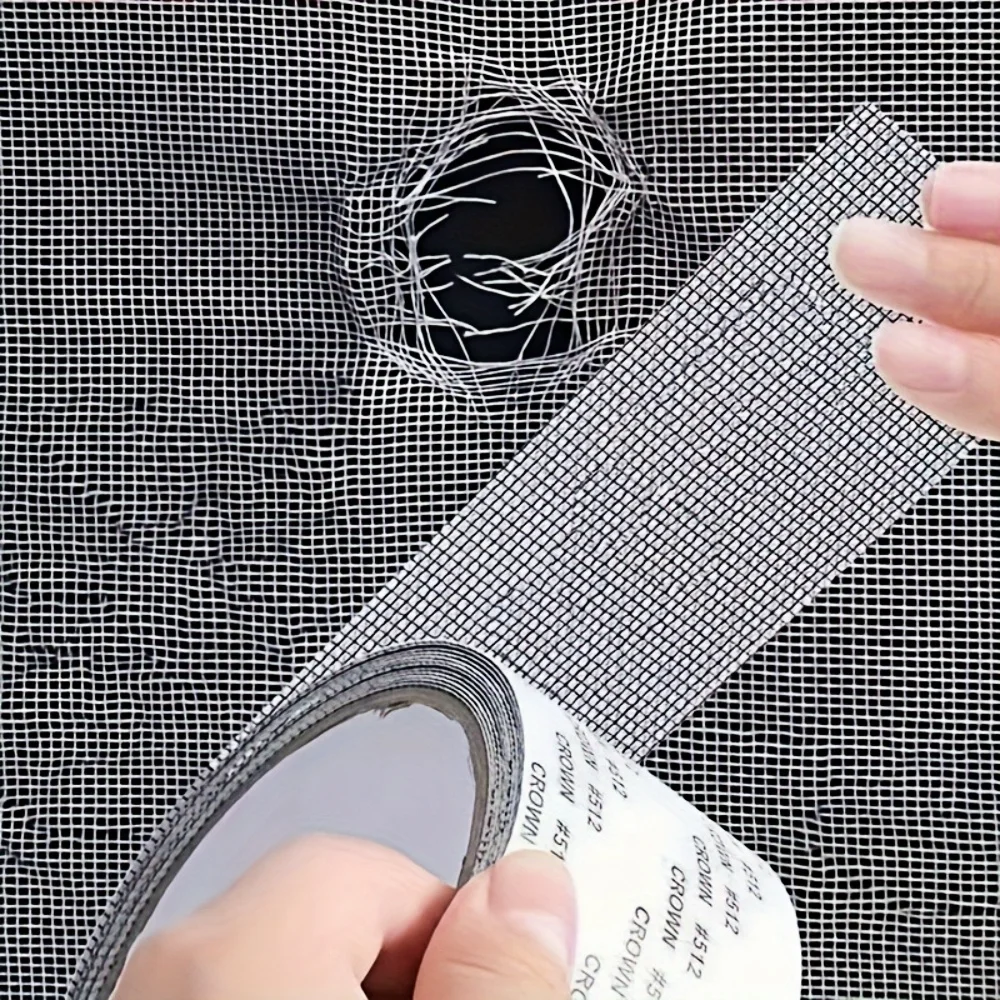 1 roll 2M Strong Self-Adhesive Window Screen Repair Tape - Cover Holes and Tears, Keep Insects Out  Window Screen Mosquito Net