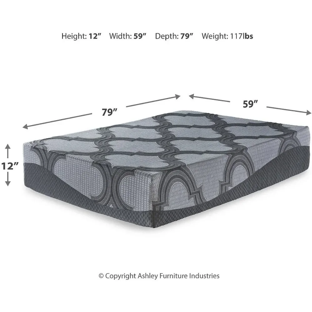 Colchón híbrido de 14 pulgadas de tamaño King con espuma viscoelástica de Gel refrigerante y forma de soporte Lumbar, colchón de muelles envuelto individualmente