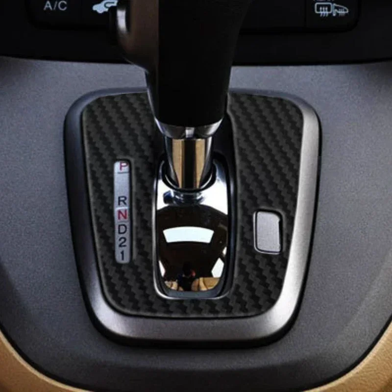 

For Honda CRV 2007-2011 Soft Carbon Fiber Car Center Control Shift Gear Panel Cover Trim Sticker Interior Car Accessories