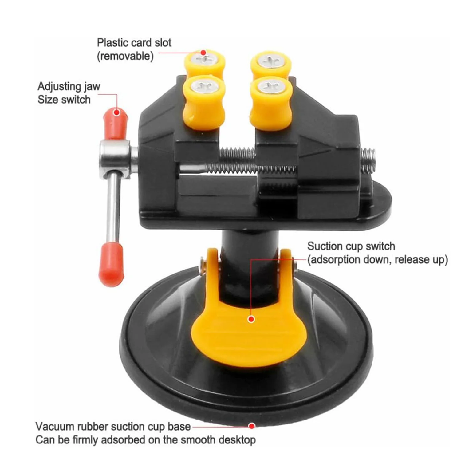 Universal Suction Cup Table Vice Jewelry Vice Vise Stand Rotatable Drill Press Mini Table Bench Screw Clamp Engraving Table Vice