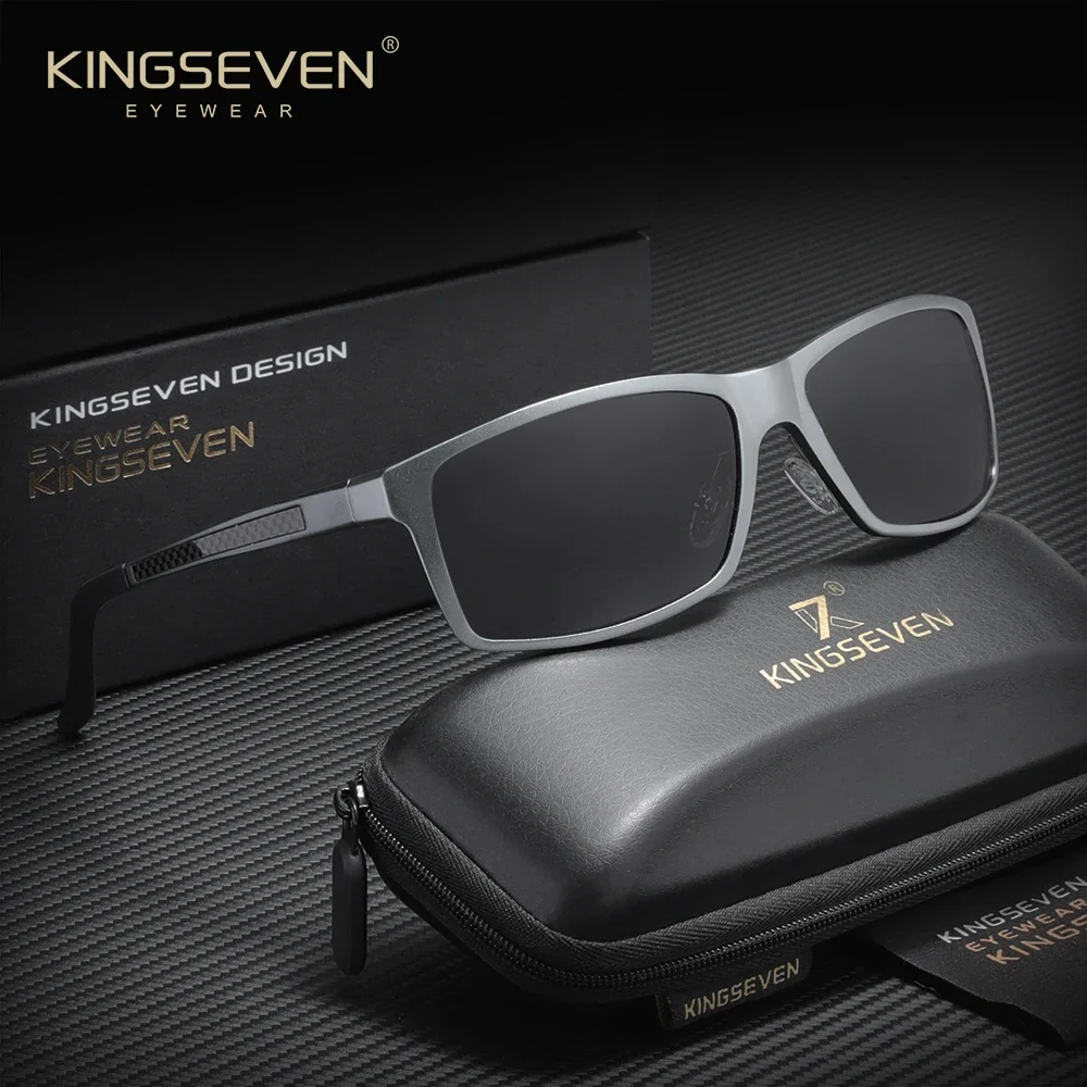 نظارات شمسية للرجال مستقطبة للقيادة من KINGSEVEN UV400 نظارات واقية رياضية عصرية بتصميم عصري نظارات رجالية خارجية غير رسمية