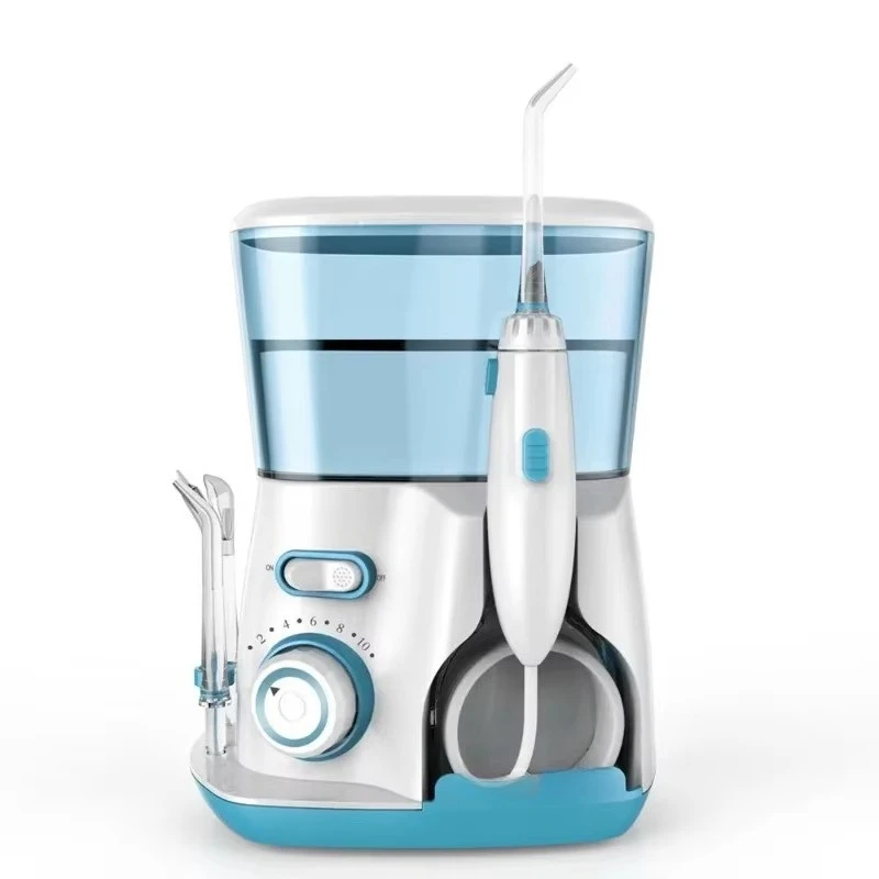 Electric Water Flosser Oral Irrigator 800ML Large Capacity Dental Water Hygiene Flossing Teeth Cleaner With 5x Tips IPX4