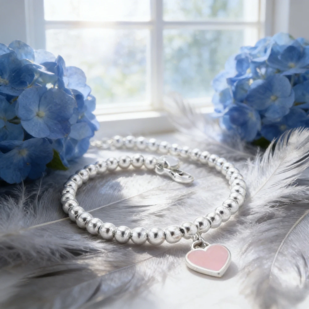 

Trendy 2026 Love Bracelet with Sparkling Round Beads Simple Elegant Design Jewelry Gift for Women Everyday Wear