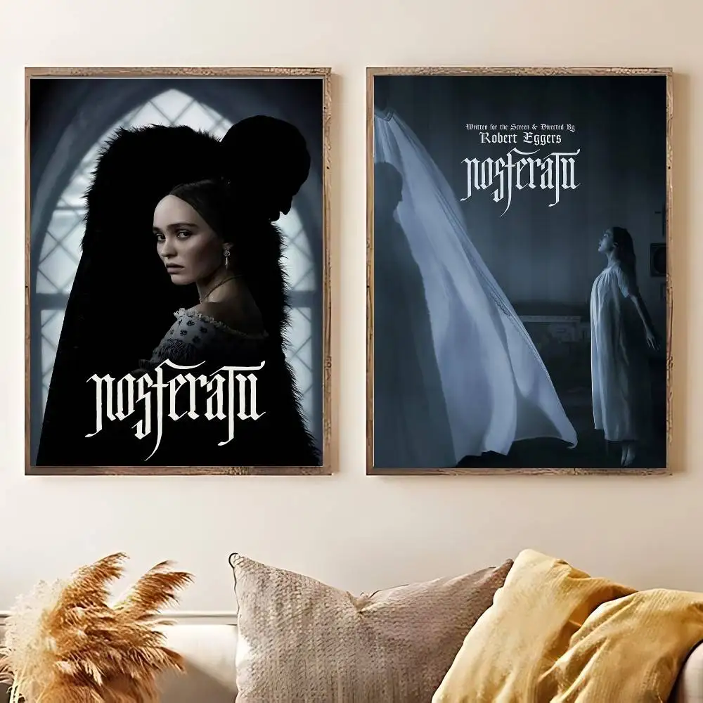 N-Nosferatu Dark Poster Print Canvas Pictures Home For Living Room And Bedroom Wall Modern Decor Frameless Painting