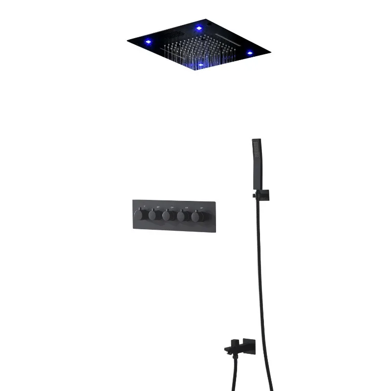 

Набор для душа из АБС-пластика: высокий душевой шланг, верхний распылитель, ручной душ, дождевой душ с Bluetooth и музыкой