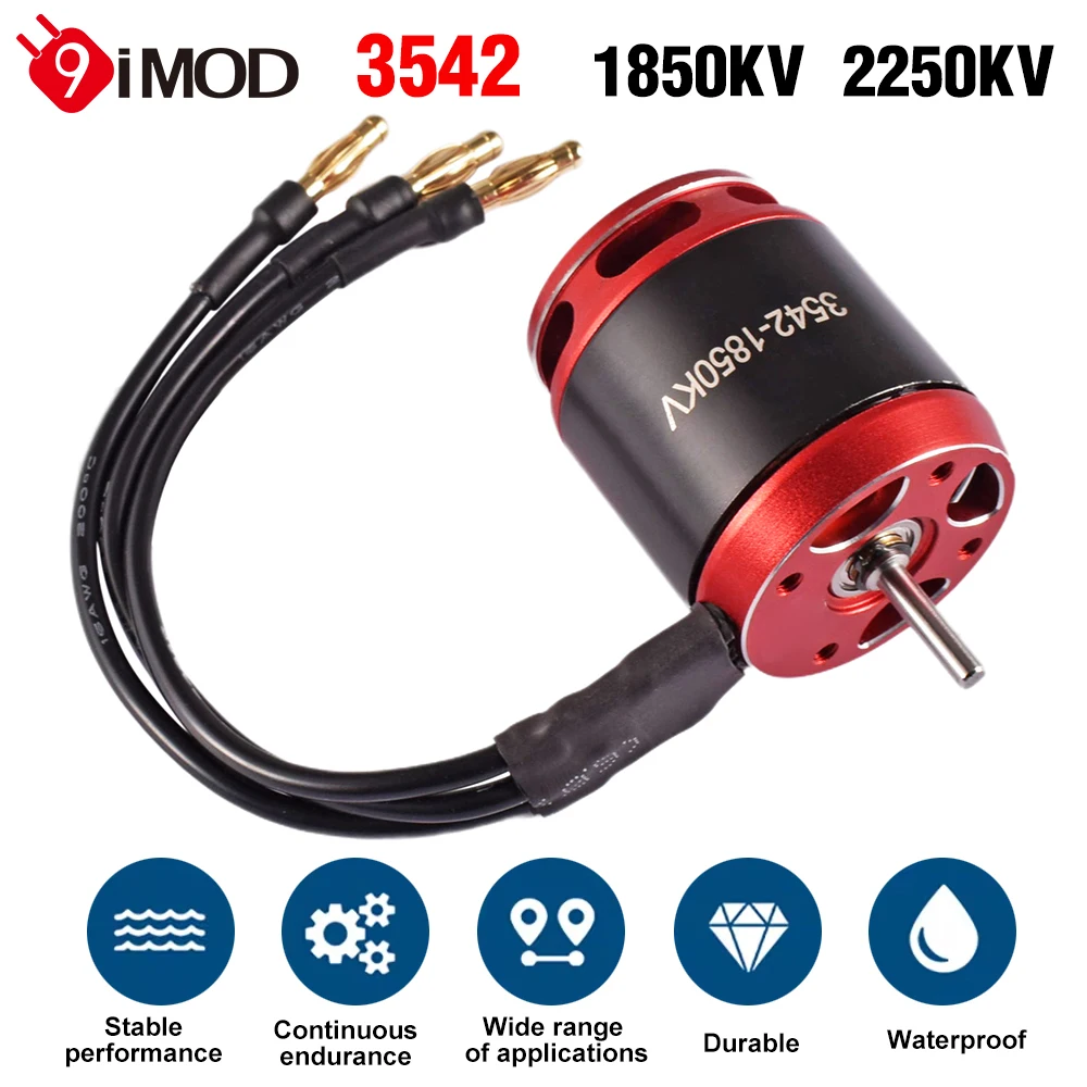 9IMOD 3542 Brushless Outrunner Motor 1850KV 2250KV  for RC Crawler Car AXIAL SCX10 90046 traxxas TRX4 RC4WD D90 Rock Crawler