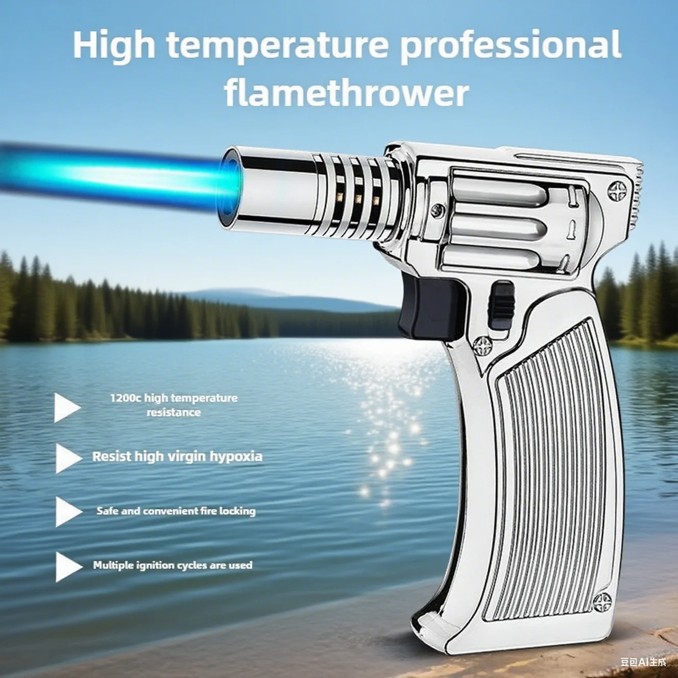 

New Outdoor Infrared Laser High Power Lighter Windproof Inflatable Cigar Kitchen Barbecue Baking Spray Gun Welding Gun Lighter