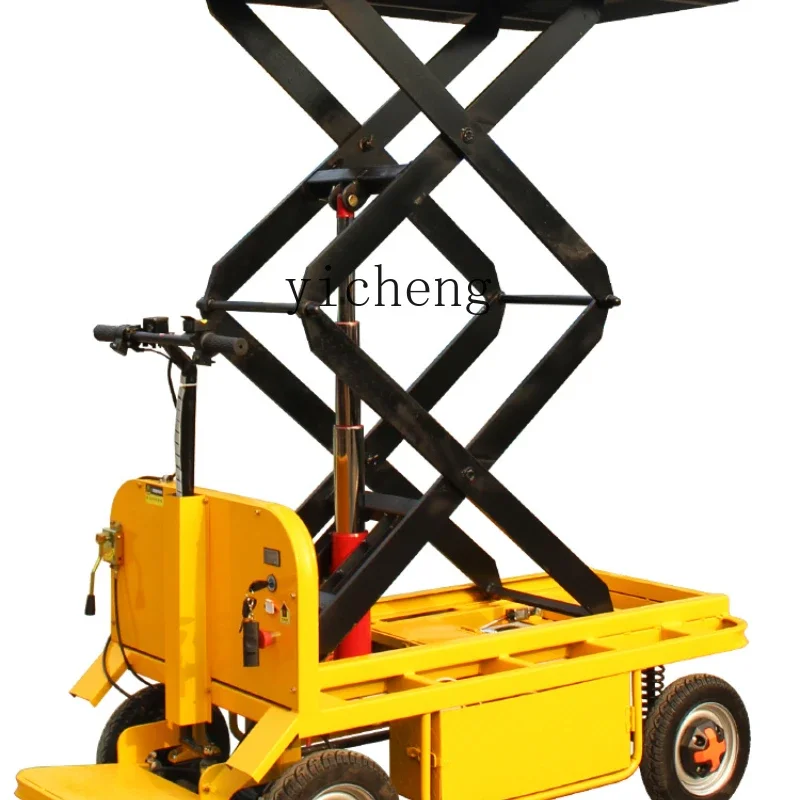 

XL electric flatbed truck lifting platform hydraulic four-wheel hand push truck