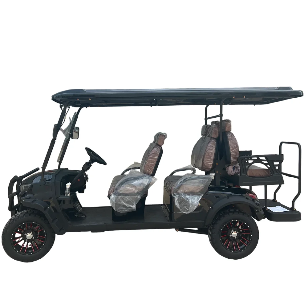 Stylish And Comfortable Buggy Club Car 48V Lithium Battary Electric Off-road  4+2 6 Seats Off Road Golf Cart For Adult