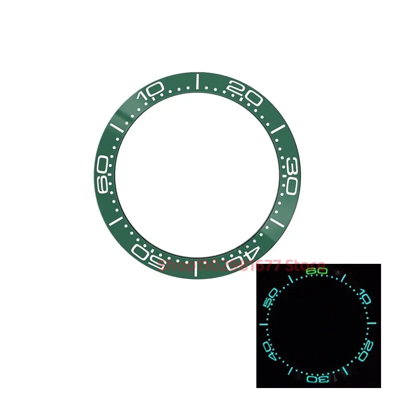 Accessori per orologi 38mm scala in ceramica anello inclinato ghiaccio lunetta luminosa numero inserto adatto per deflettori digitali Sea 300
