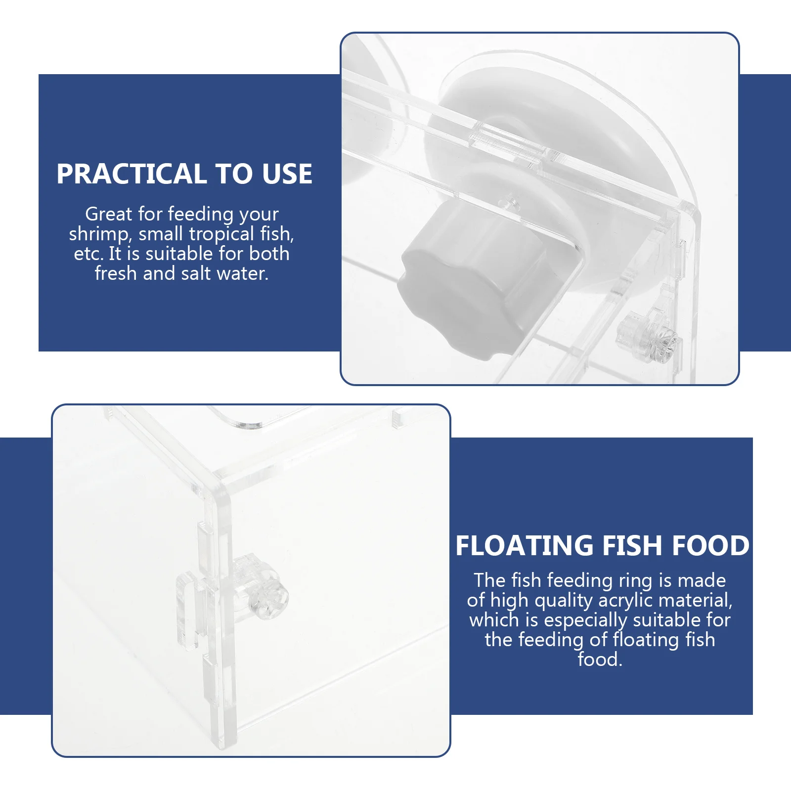 

1pc Anti-Drift Fish Feeding Ring With Suction Cup For Freshwater Saltwater Aquariums Tropical Fish Shrimp Feeder Container