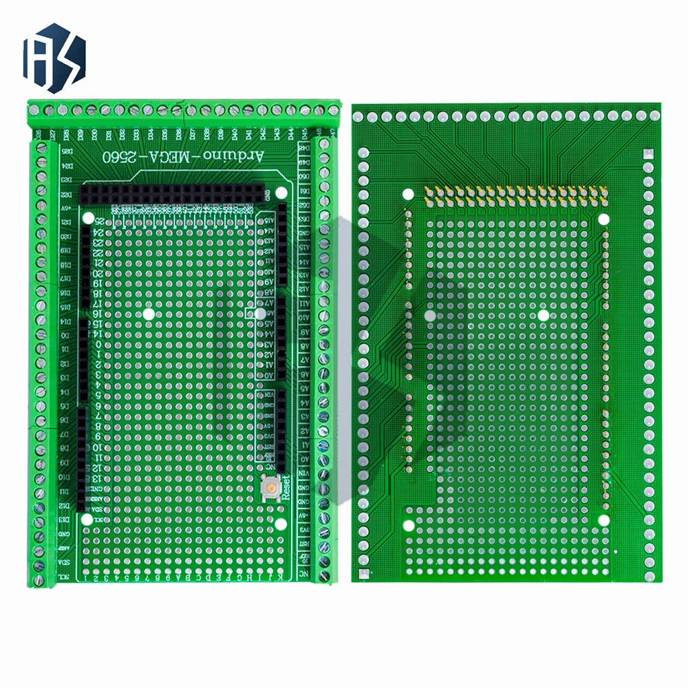 Doppelseitiger PCB-Schraubklemmenblock-Erweiterungsschild für Arduino MEGA-2560 R3 – Prototyping-Kit mit Entwicklungsplatinenmodul