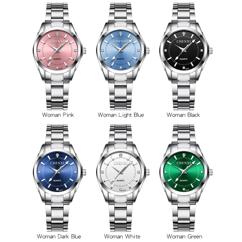 CHENXI 021B Luxury Fashion Alloy Steel Quartz Watch For Ladies Casual Bracelet Waterproof Diamond Watches Gift for Girlfriend