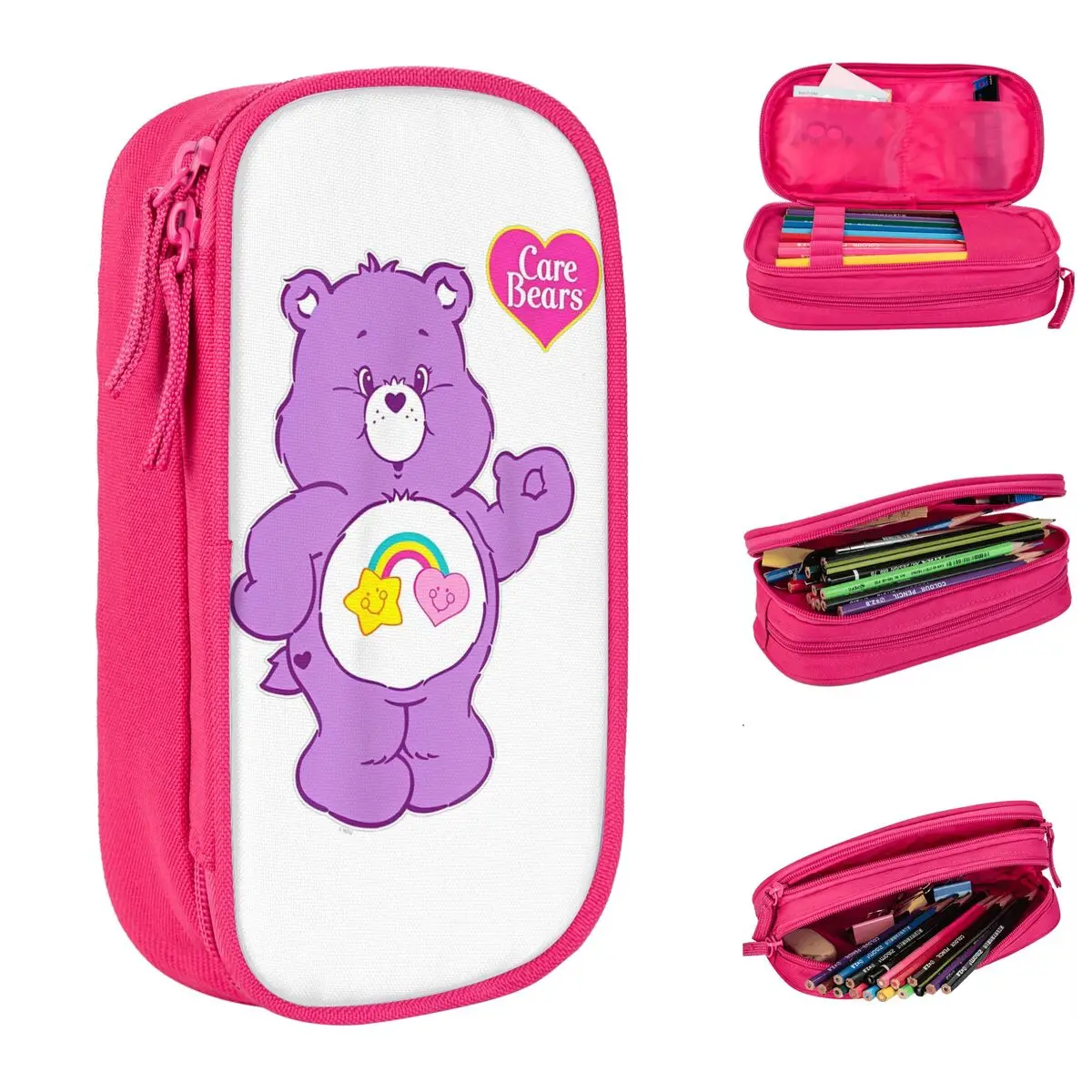 Care Bears Best Friend Pencil Cases Pen Box Bags Girl Boy Large Storage School Supplies Cosmetic Pencil Pouch