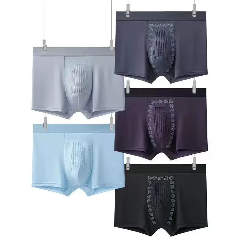 5-Piece Set Of Men's Light Luxury Breathable Boxer Shorts, Seamless Sports Breathable Underwear, Men's Fashionable Boxer Shorts