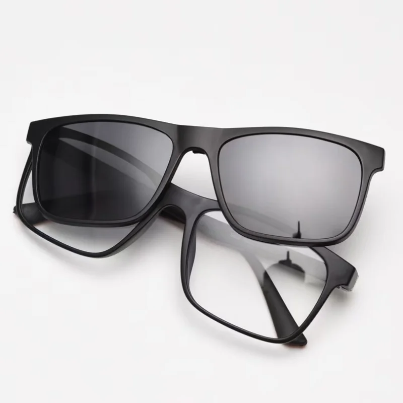 Magnet Optical Frame Men Sepectacle With Polarized Sungalsses Clip Super Light Comofortable Glasses Spring Temple Flexible
