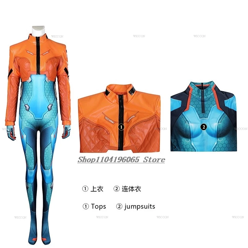 Game Overwatch 2 Juno Cosplay Costumes Wig Suit Fullset Support Hero Clothes Halloween Carnival Outfit Juno Teo Minh Women Girls