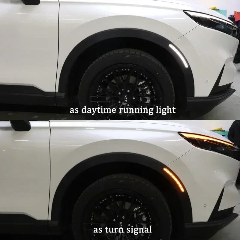 

Car LED DRL 12V Daytime Running Lights For Honda CRV 2023 Yellow Turn Signal Night Blue Running Lamps Car Foglamp