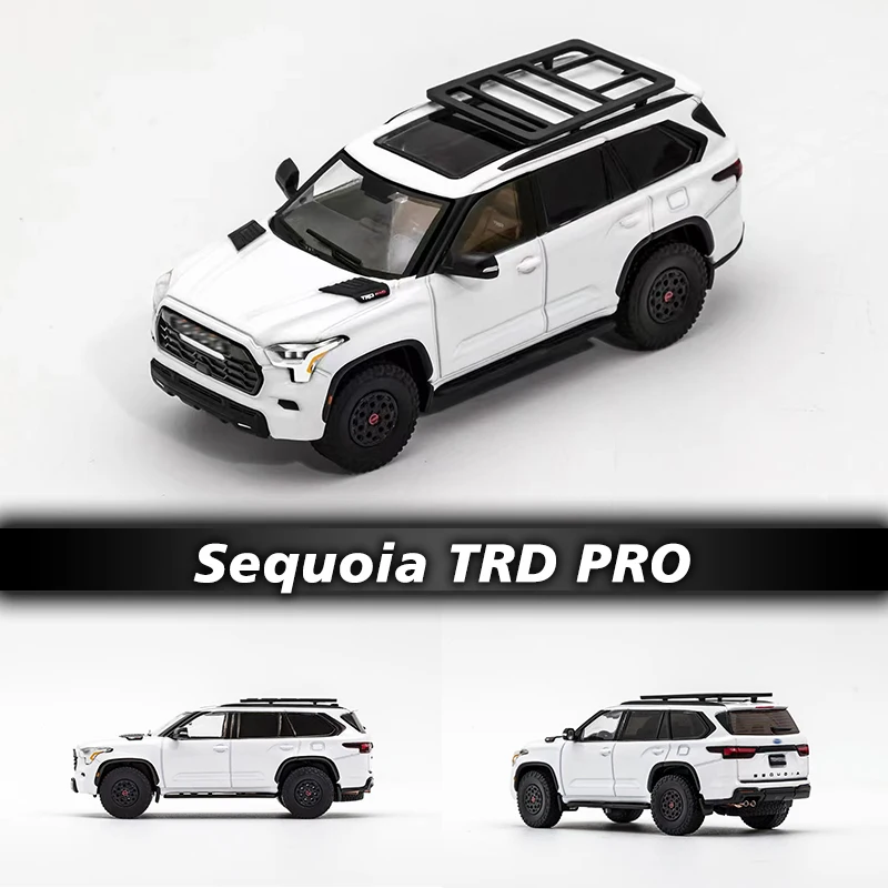 

GCD In Stock 1:64 Sequoia XK80 TRD PRO White Diecast Diorama Car Model Toys