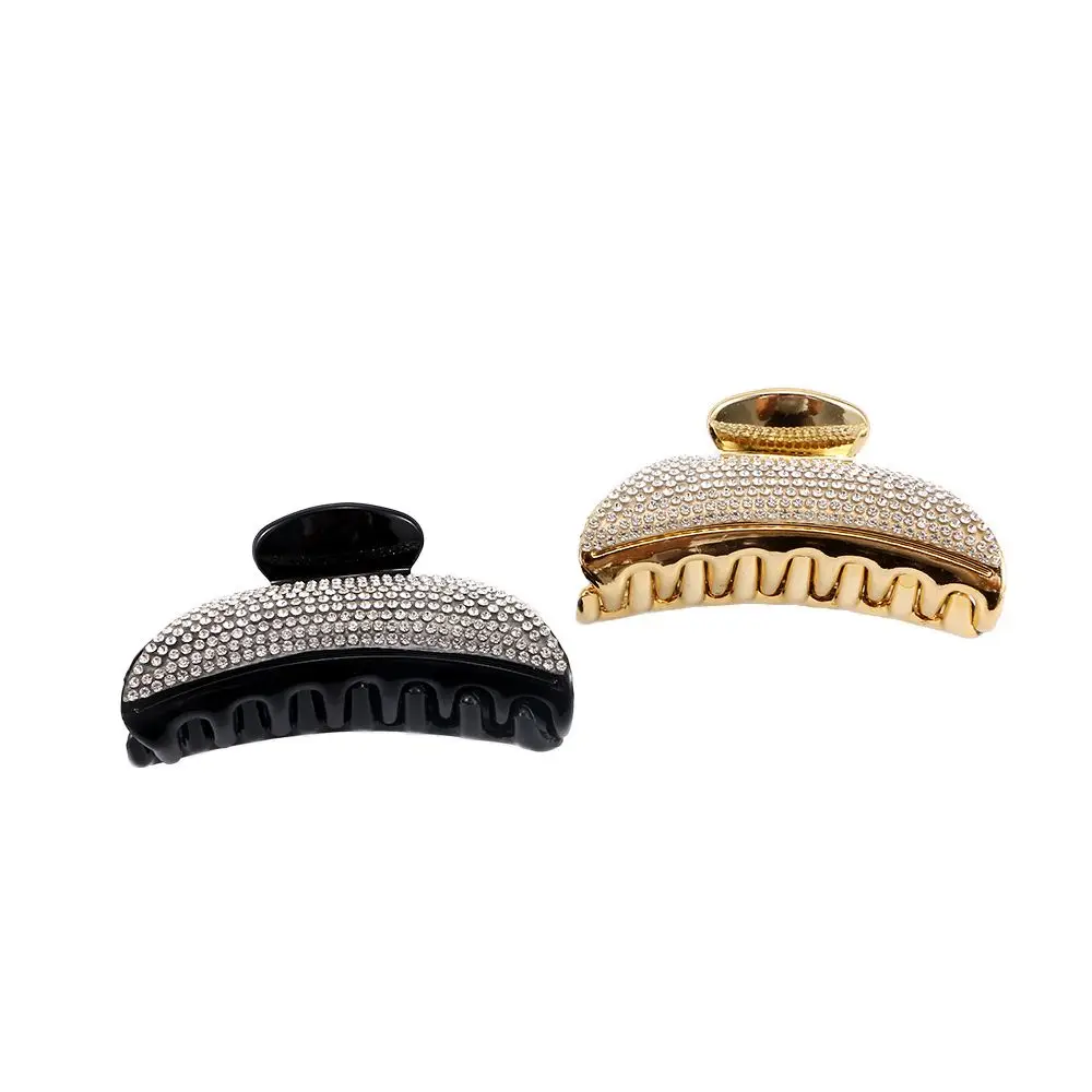 Girls Elegant Large Headwear Hair Clips Hairpin Hair Claw Rhinestones Full Crystals Hair Clamp