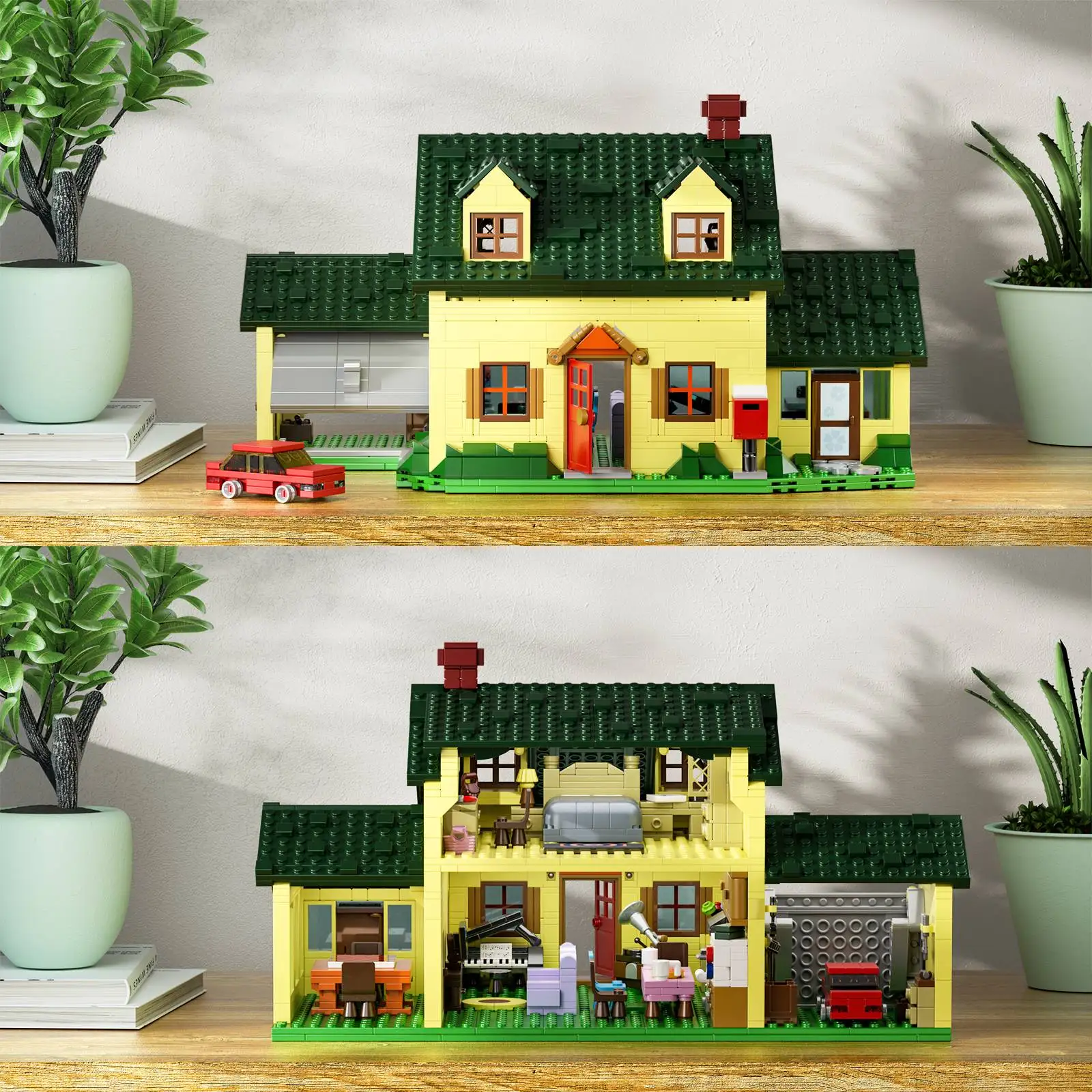 MOC Griffin Home Family House Building Blocks Set Apartment with Details Collection 1256 Pieces Bricks Toys for Adult Kids Gifts