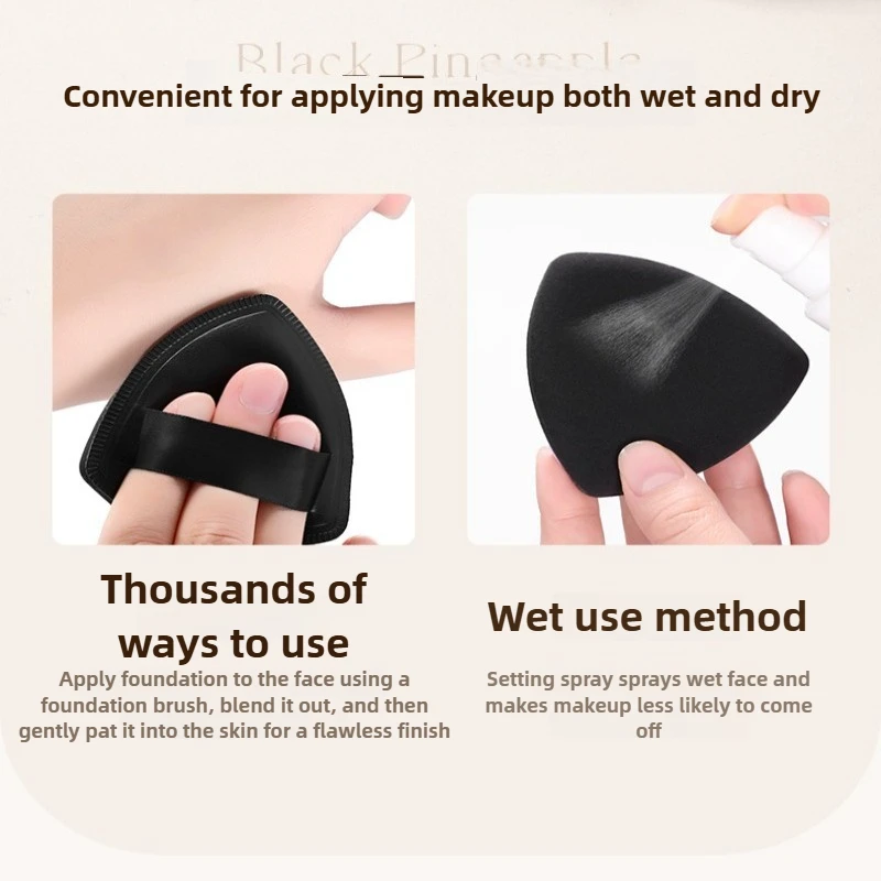 فرشاة مكياج 3 في 1، فرشاة كابوكي مسطحة مع إسفنجة غير ماصة، حقيبة تخزين للسفر، توفر كريم الأساس السائل، صديق للسفر