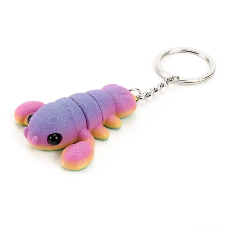 QX2E Creative Animal Themed Chain Multiple Joint Movable Bag Accessories Pendant