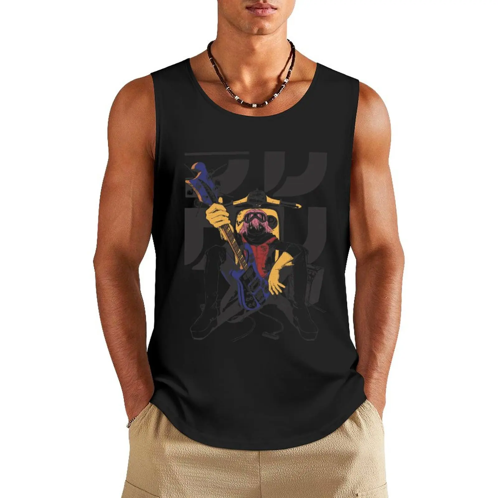 

FLCL - Fooly Cooly Tank Top fashion 2024 man singlet for men gym clothes men Men's gym clothing