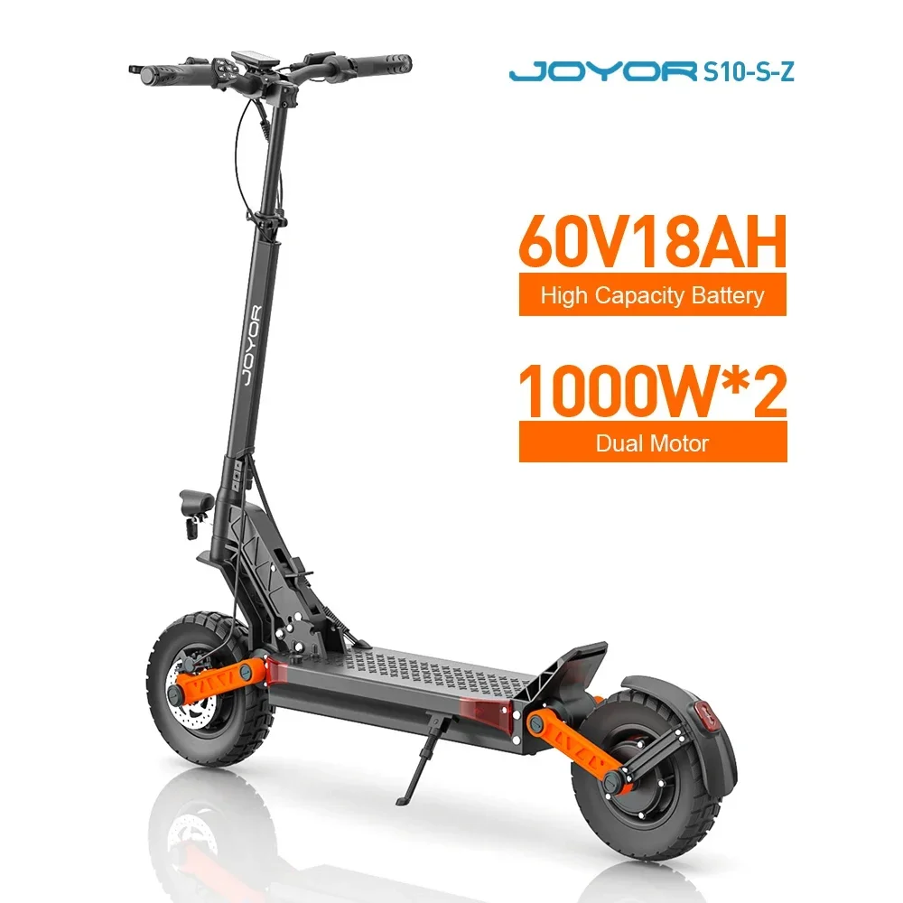 Joyor S10-S-Z Adult E-scooter 1000W*2 Motor 60V18Ah Escooter 10 Inch Off Road Tire Off Road Electric Scooter