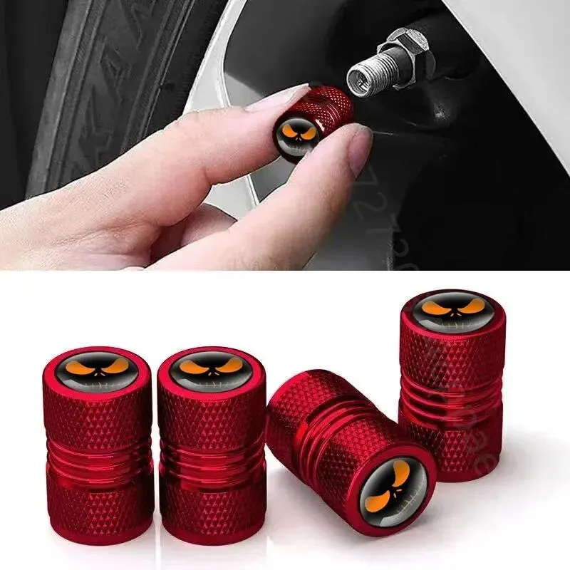 4 Pieces/set 3D Metal Car Tire Valve Caps Halloween Eye Decoration Accessories Car Styling Car Accessories Wheel Hub Valve Stem