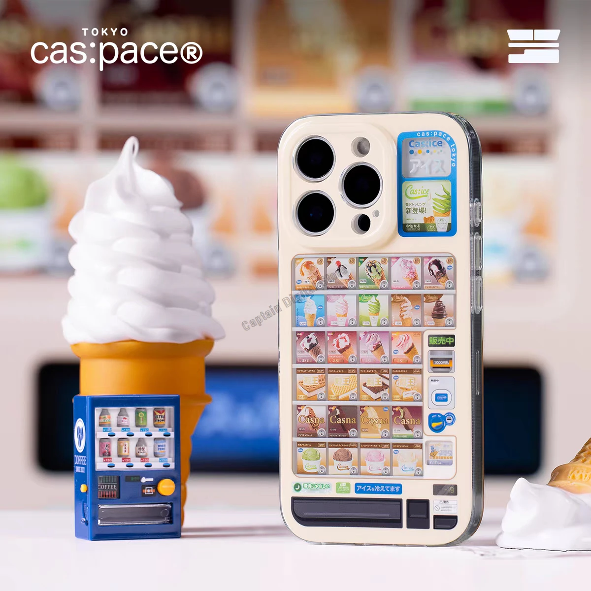 Original cas:pace Ice Cream Vending Machine Phone Case Compatible with iPhone 17 Pro Anti-fall Protective Cove Advanced Airbag