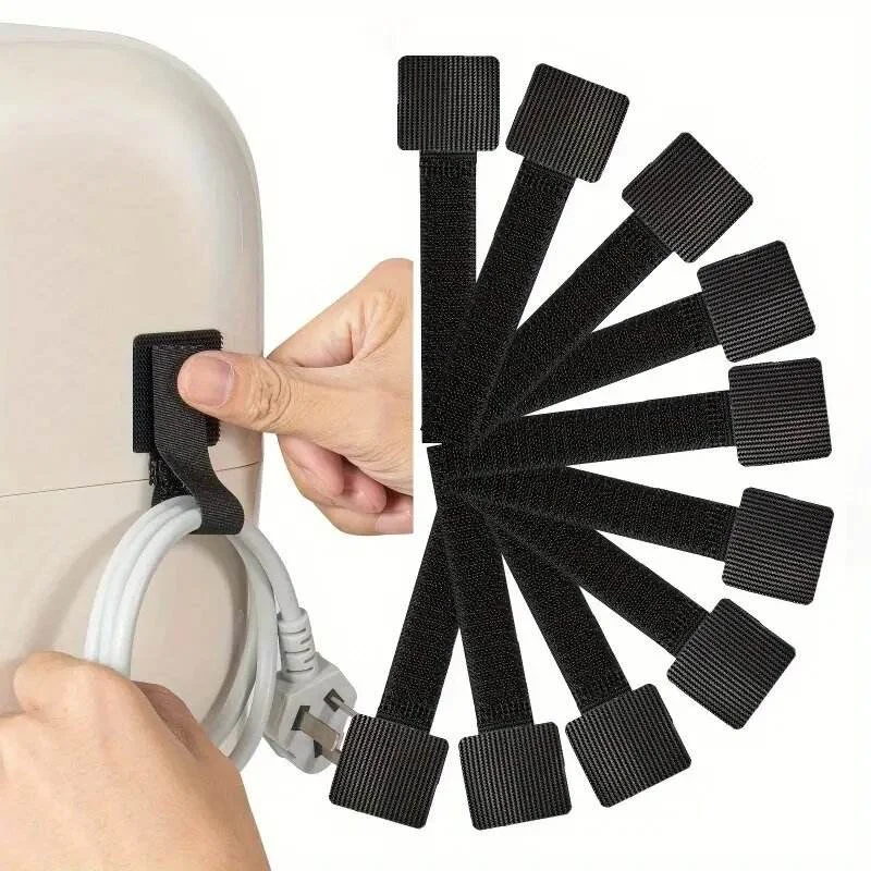 Reusable Cable Ties Fastening Wire Organizer Cord Rope Holder Self Adhesive Adjustable Cord Organizer Straps Desk Management