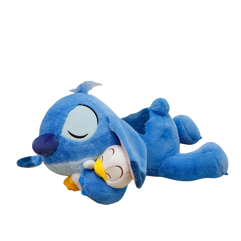 Kawaii Stitch Knuffel Gevulde Pop Schattig Slapende Eend Kussen voor Kinderen Verjaardagscadeau Zachte Knuffel Plushie voor Meisjes Decor Venster