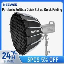 NEEWER Parabolic Softbox Quick Set up Quick Folding with Diffusers/Honeycomb Grid/Bag For Aputure 120d Light Dome Godox sl60w