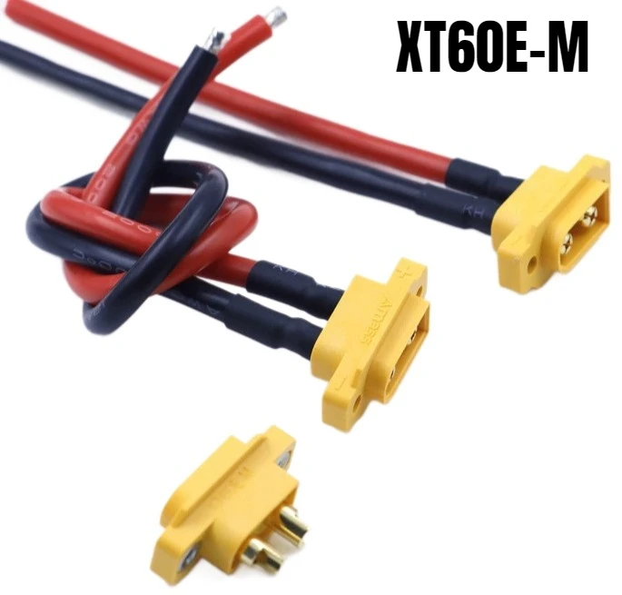 Panel Mount XT60E-M Plug Cable 30A High Current Connector for Mobile Energy Storage Power Station