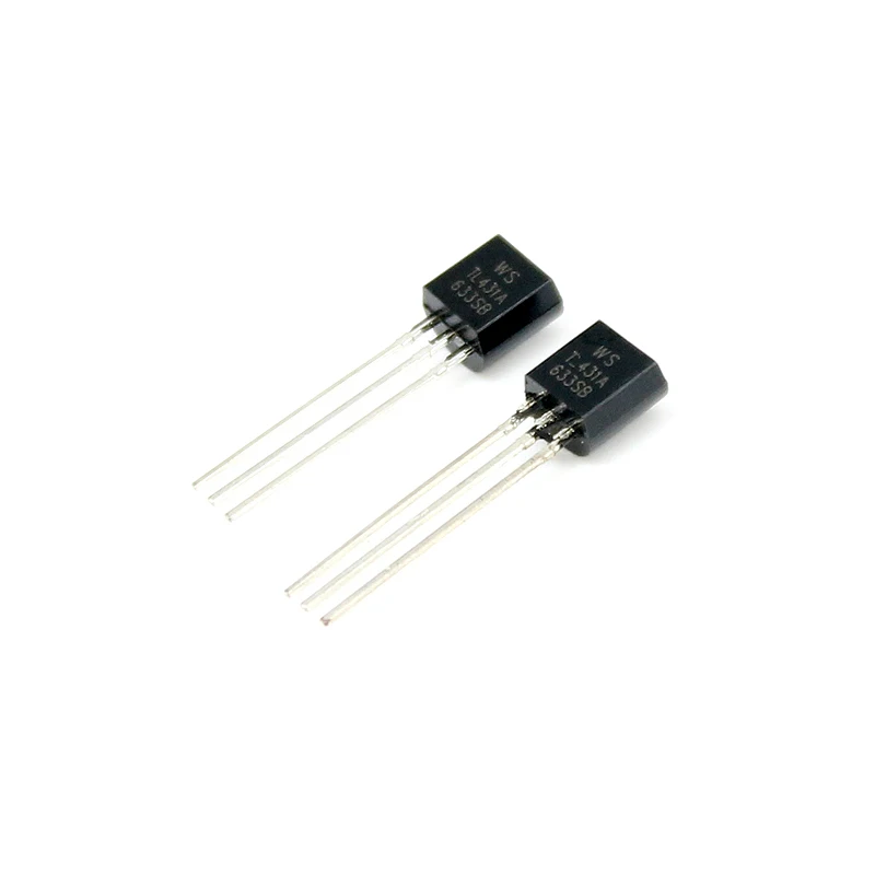 50pcs TL431A Transistor Kit Triode Transistors Set Electronic Component TL431 TO-92 PMIC Adjustable Shunt Regulator