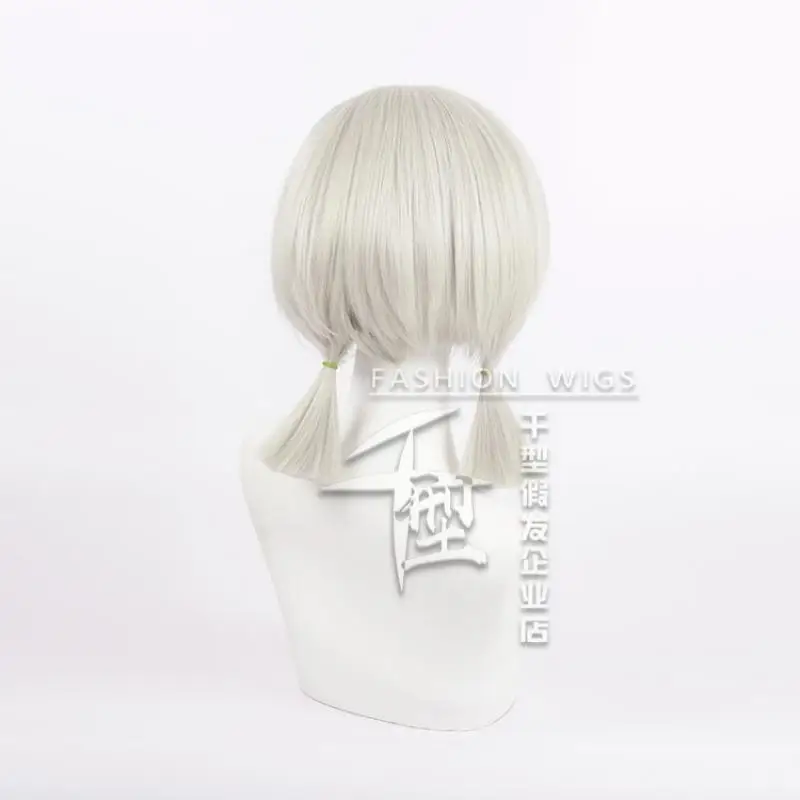 Genshin Impact Sayu Cosplay Wig Short Double Ponytail Heat Resistant Synthetic Hair Game Role Playing Carnival Props wig