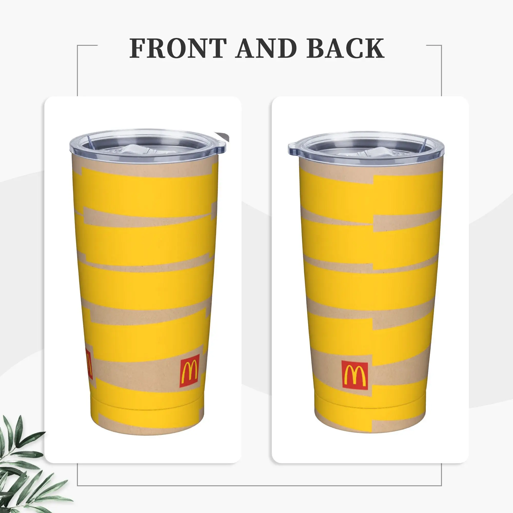 

Стакан из нержавеющей стали с логотипом M-Mcdonalds, термокружка, сохраняющая тепло, кружки для холодных напитков, чашка для вождения, бутылка для воды на заказ